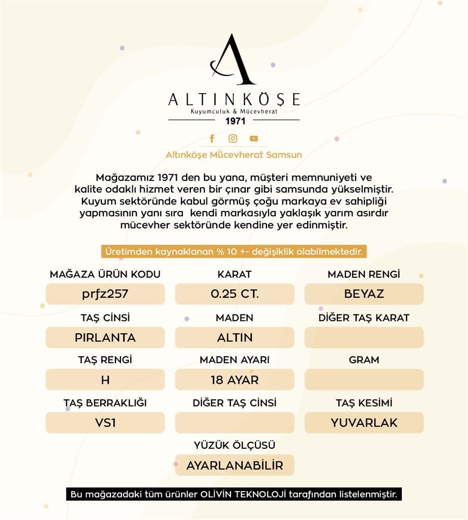 0.25 Ct. Pırlanta Yüzük — Altınköşe — görsel 5