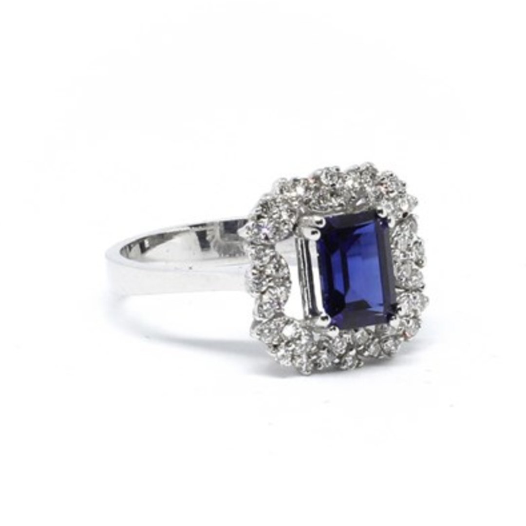 1,62 Ct. Pırlanta Safir Yüzük — Altınköşe — görsel 4