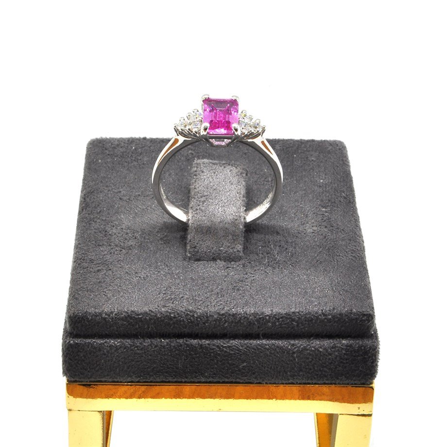Emerald Pembe Safir Pırlantalı Yüzük — Altınköşe — görsel 5