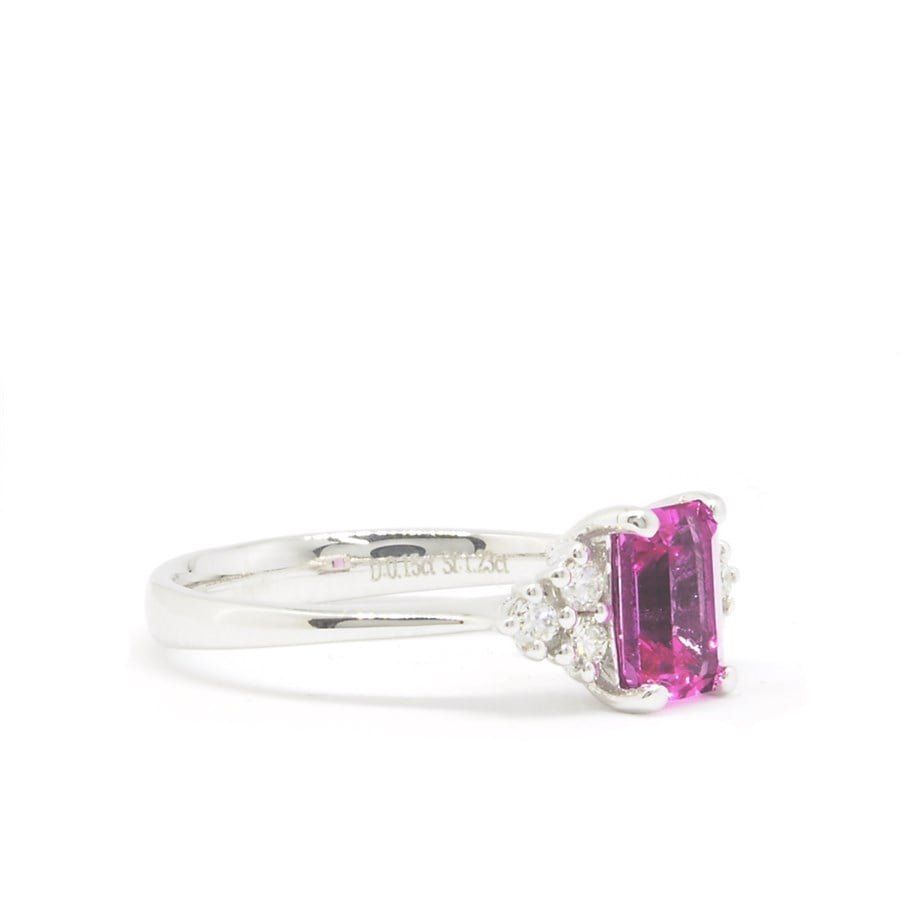 Emerald Pembe Safir Pırlantalı Yüzük — Altınköşe — görsel 2