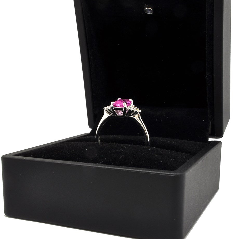 Emerald Pembe Safir Pırlantalı Yüzük — Altınköşe — görsel 4