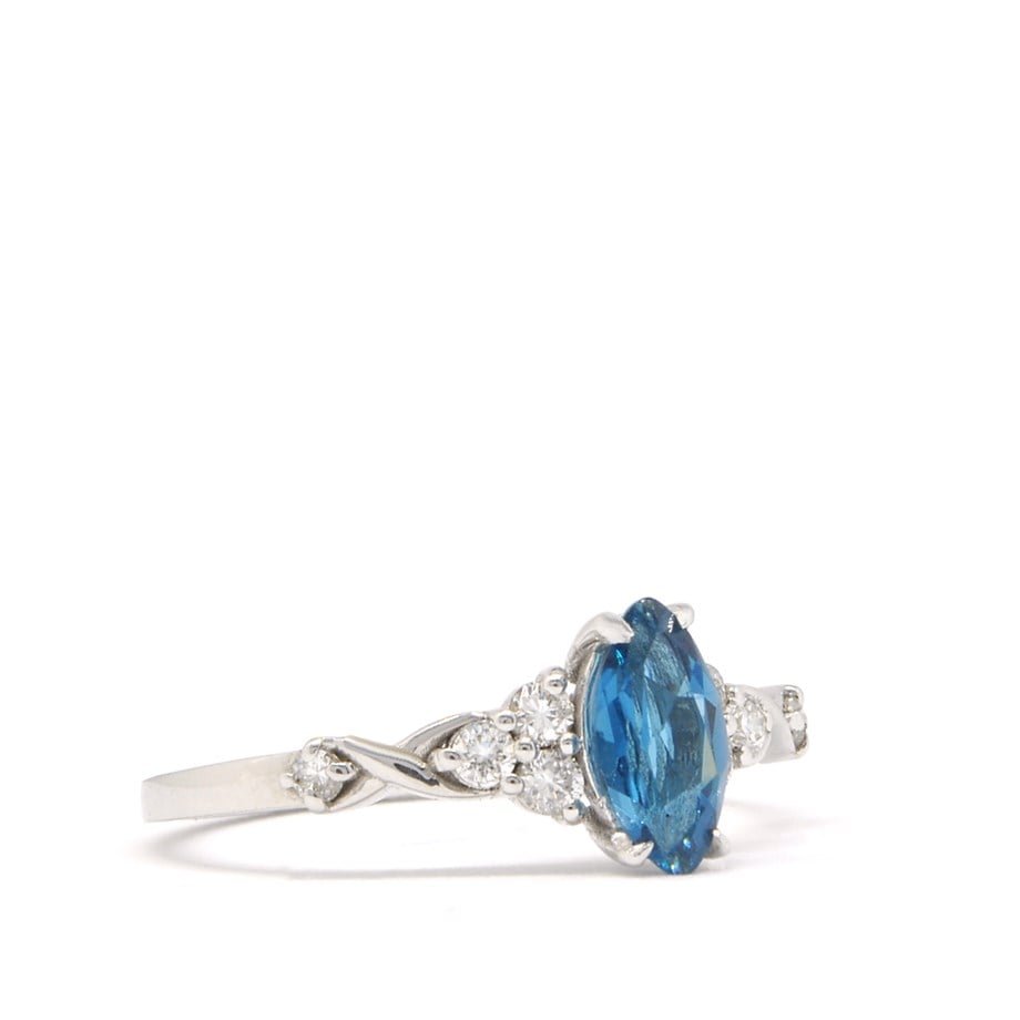 Markiz London Blue Pırlantalı Yüzük — Altınköşe — görsel 2