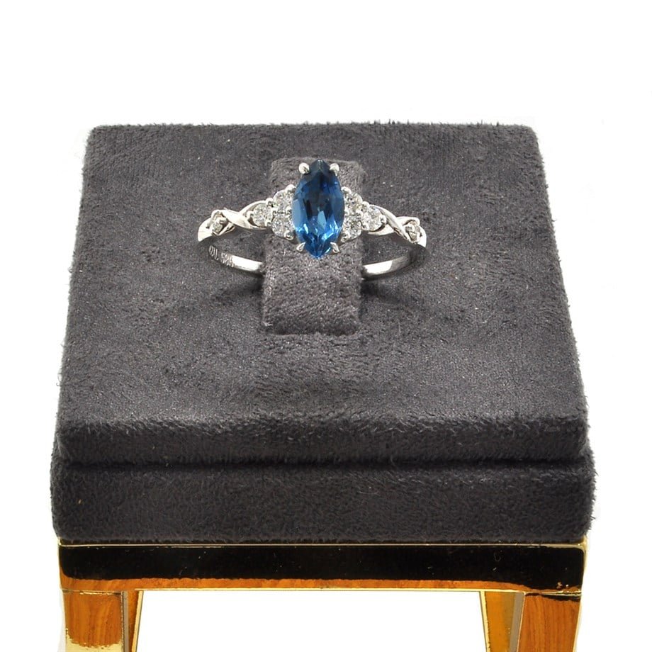 Markiz London Blue Pırlantalı Yüzük — Altınköşe — görsel 3