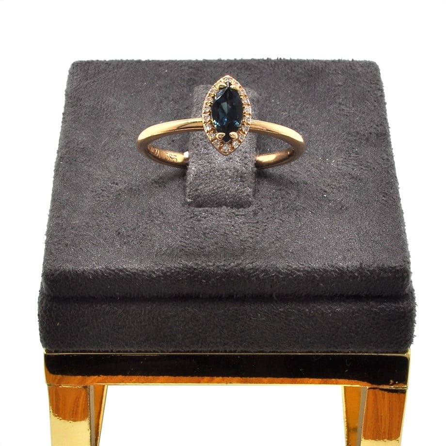 Markiz London Blue Pırlantalı Yüzük — Altınköşe — görsel 3