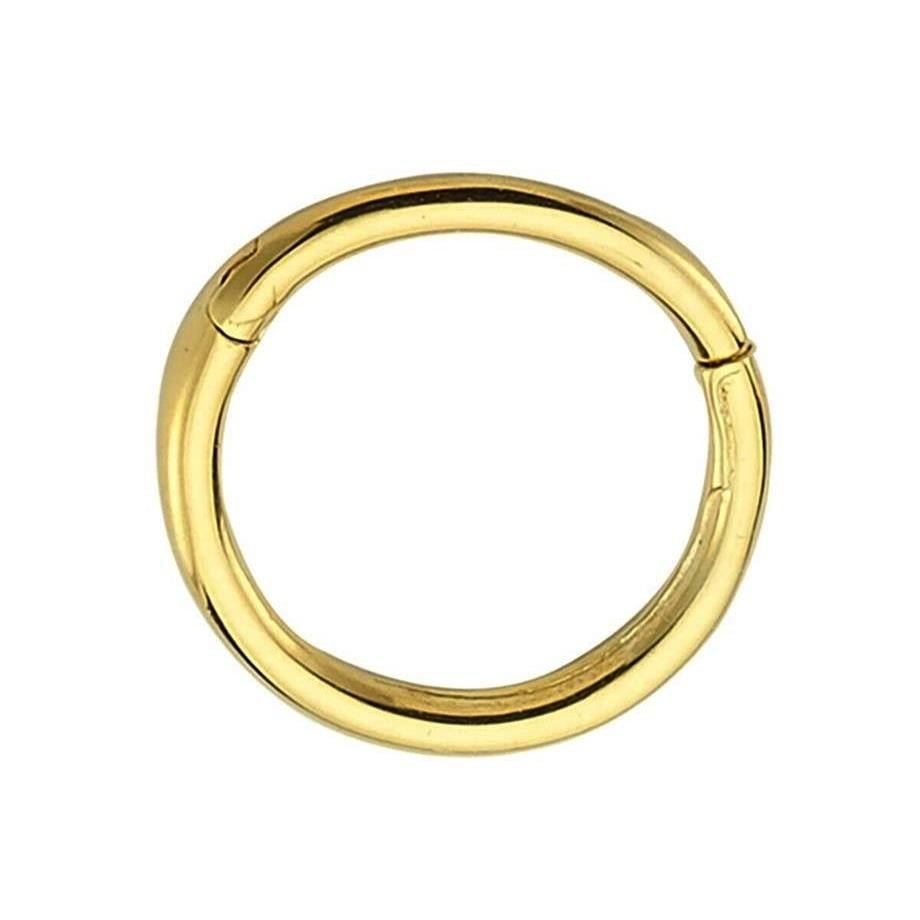 Sade Altın Halka Piercing 14 Ayar Sarı