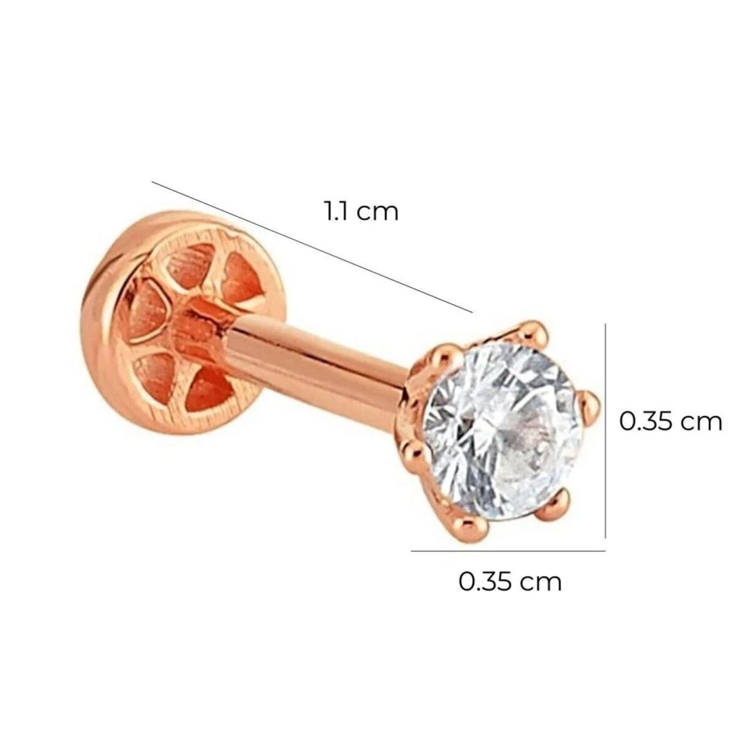 Tektaş Altın Tragus Piercing 14 Ayar Rose — Altınköşe — görsel 2