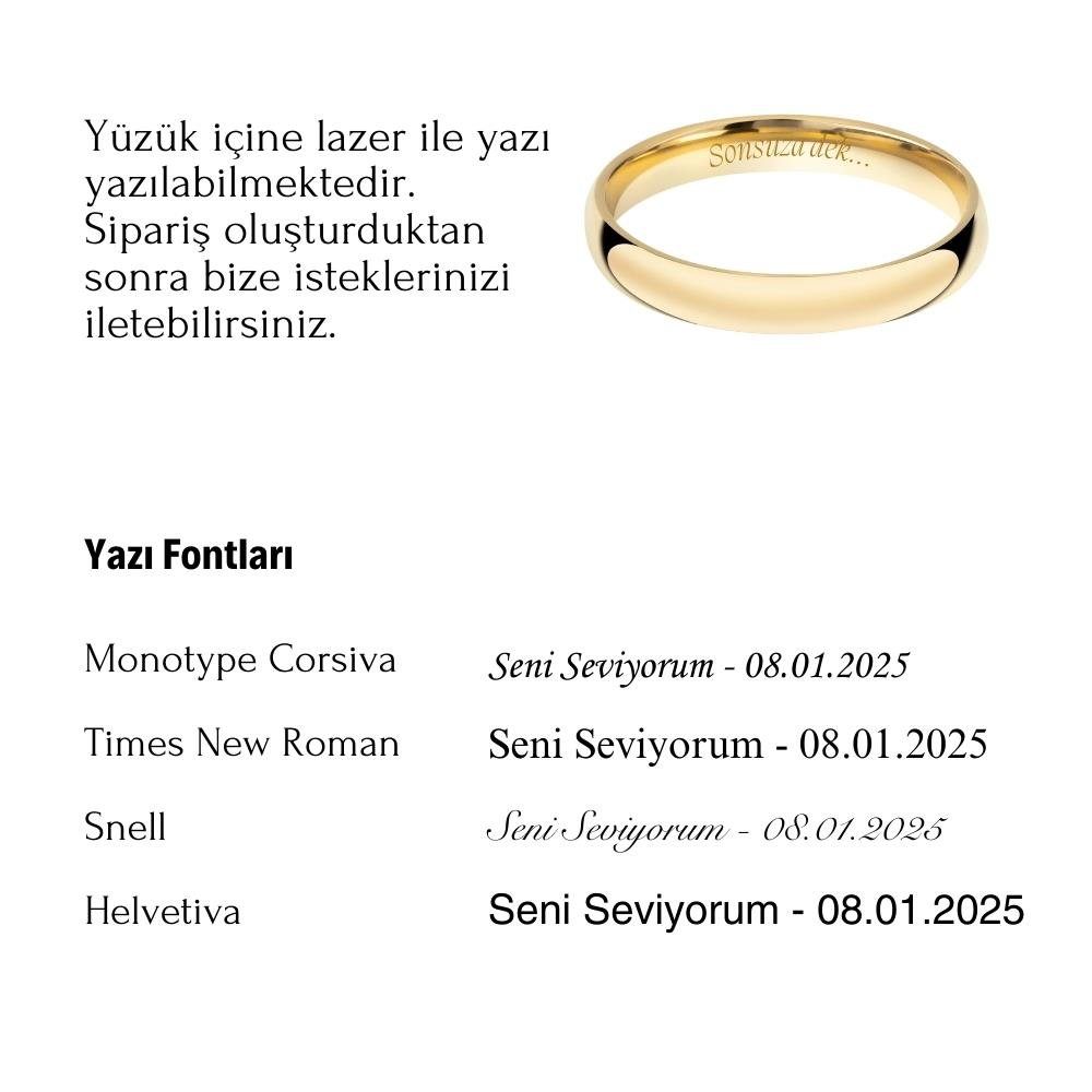 Sarı Altın Bombeli Klasik Alyans 5 mm — Altınköşe — görsel 5