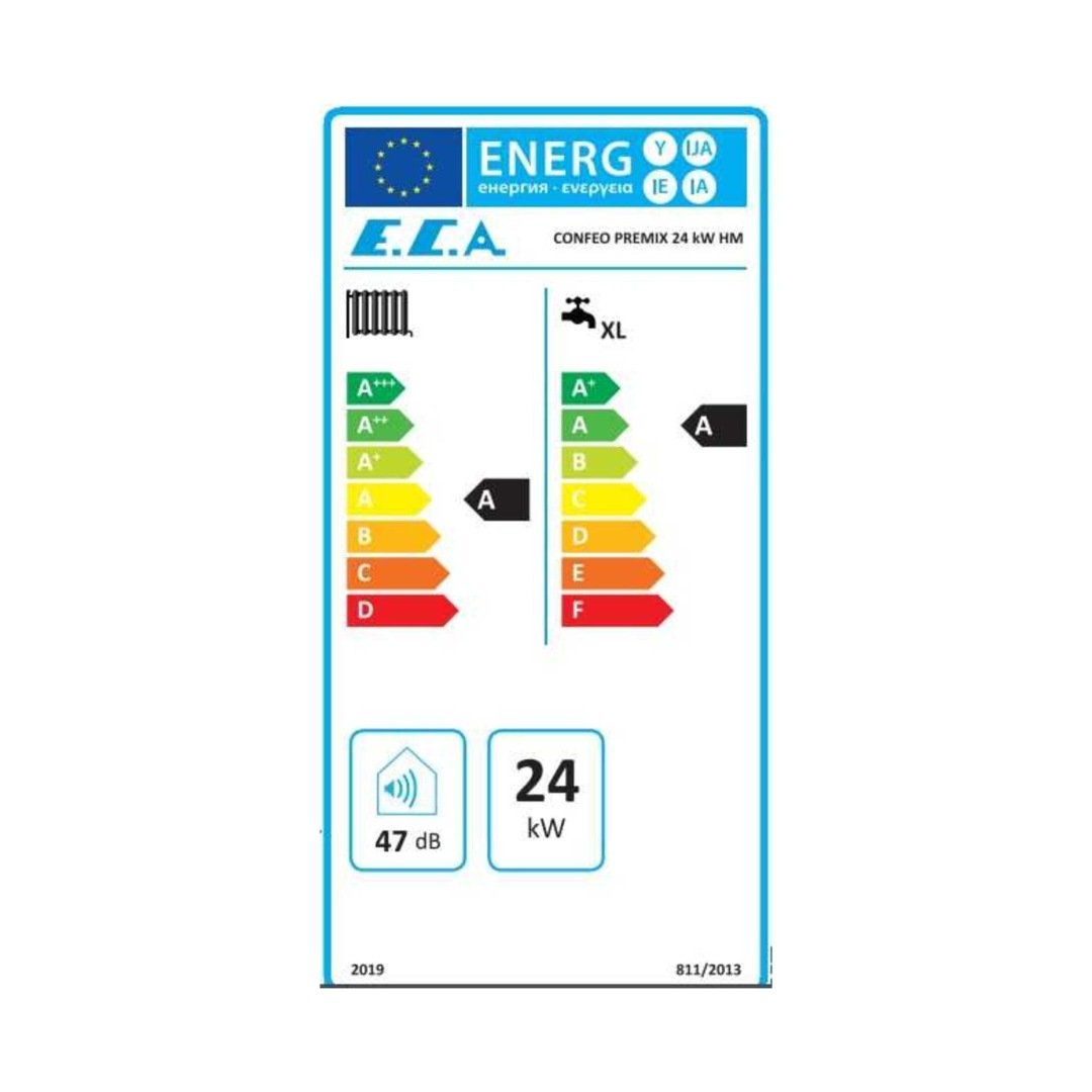 ECA Confeo Premix 24/24 kW Siyah Tam Yoğuşmalı Kombi — görsel 4