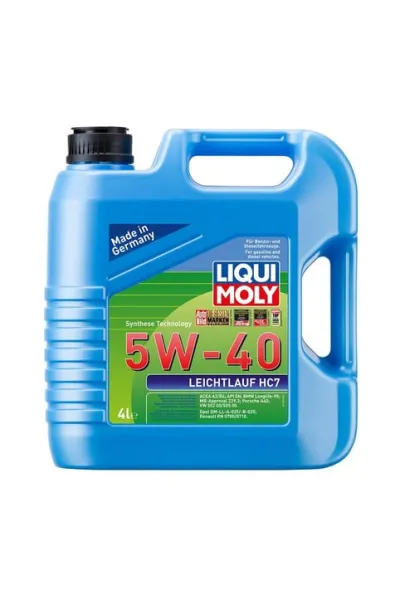 LIQUI MOLY 5W40 Motor Yağı Sentetik LEICHTLAUF HC7 4 Litre (1382)