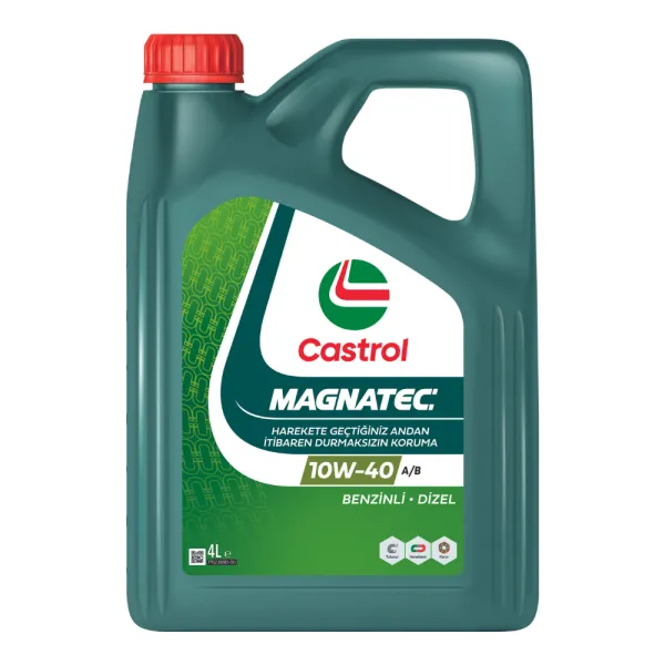 Castrol Magnatec 10W-40 A3/B4 Motor Yağı 4 Litre - Yüksek Performanslı Motor Koruma ve Yakıt Tasarrufu