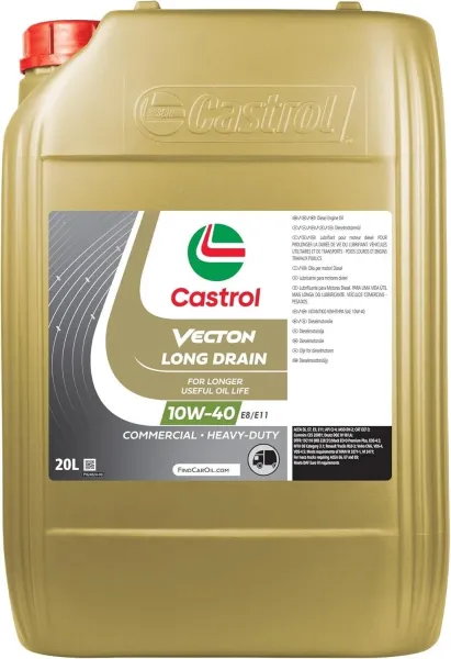 Castrol Vecton Long Drain 10W-40 E8/E11 - 20L Sentetik Ağır Vasıta Motor Yağı (E6/E9)