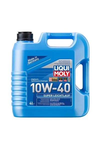 LIQUI MOLY 10W40 Motor Yağı Süper Sentetik SUPER LEICHTLAUF 4 Litre (9504)