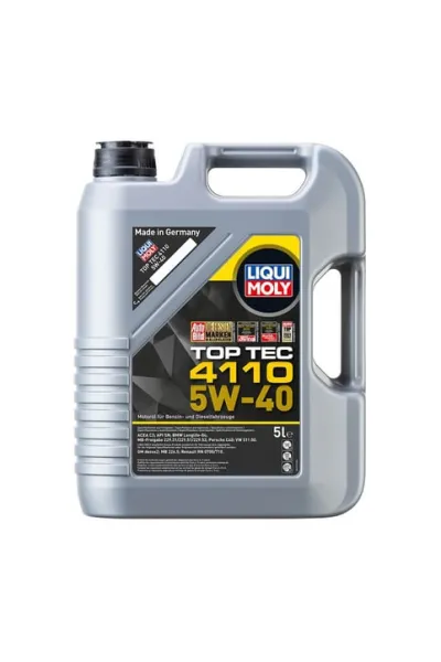 LIQUI MOLY 5W40 Motor Yağı TOP TEC 4110 Tam Sentetik 5 Litre (21479)