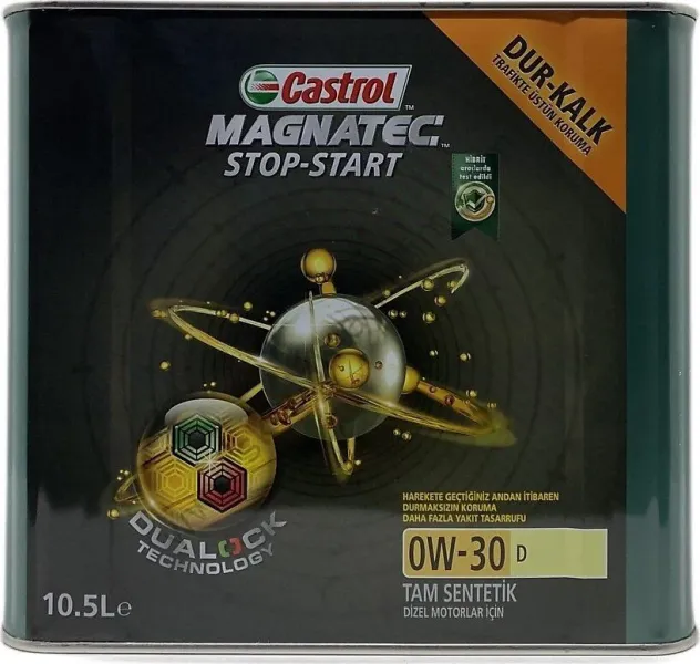 Castrol Magnatec 0W-30 D 10.5 Litre Motor Yağı - Yüksek Performanslı Sentetik Yağ - Araç Koruma ve Yakıt Tasarrufu İçin İdeal