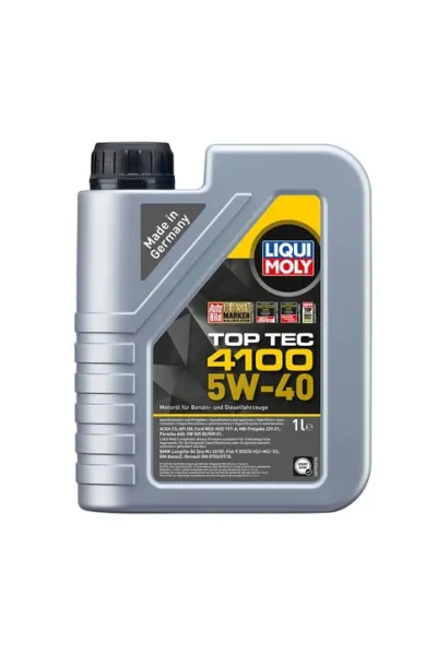 LIQUI MOLY 5W40 Motor Yağı TOP TEC 4100 Tam Sentetik 1 Litre (9510)