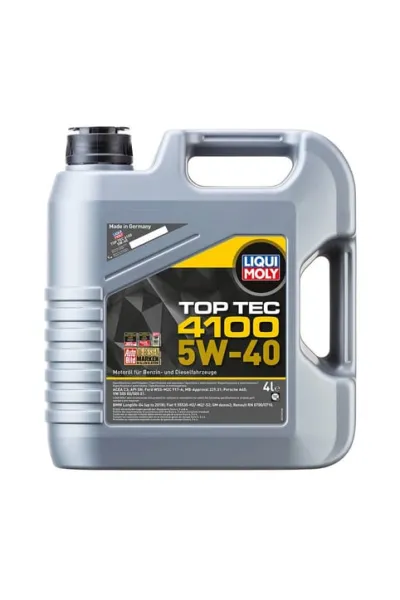 LIQUI MOLY 5W40 Motor Yağı TOP TEC 4100 Tam Sentetik 4 Litre (2195)