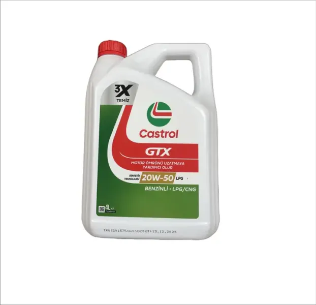 Castrol GTX 20W-50 LPG 4 Litre Motor Yağı - Yüksek Performanslı LPG Araçlar İçin Uygun Motor Yağı